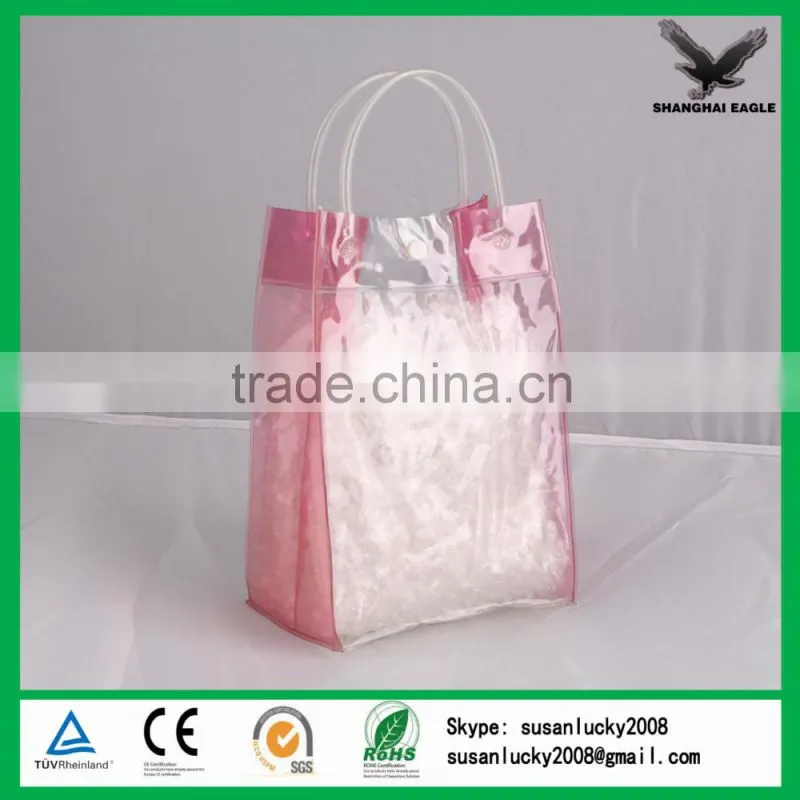 China Shanghai supplier hot sealing pvc cosmetic zipper bag