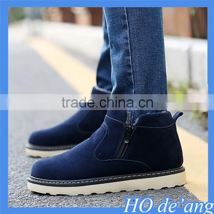 2015 new fashion men's boots wholesale male snow boots low tube boots warm winter velvet boots MHo-117