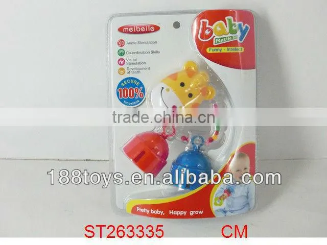 plastic funny toy baby rattle set