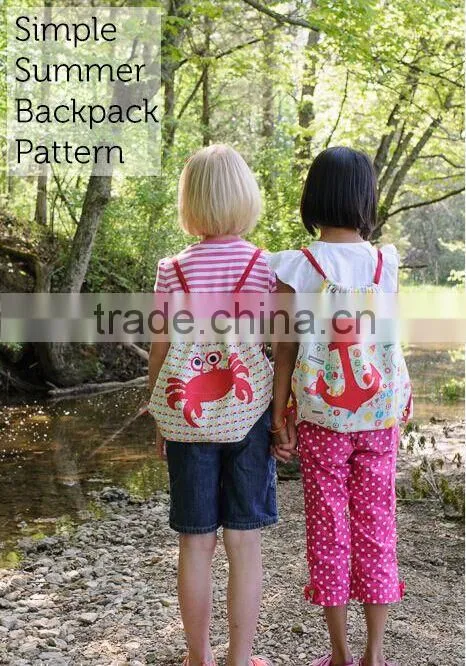 2016 Fashion summer backpack drawstring bag galaxy mustache digital print sewing No raw edges tote tutorial with travel stuff