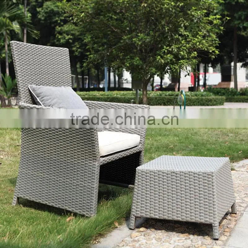 outdoor wicker rattan reclining love chair seats