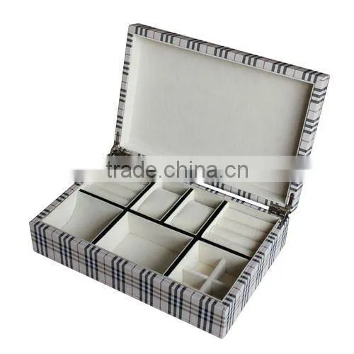 Fancy faux leather jewelry watch box