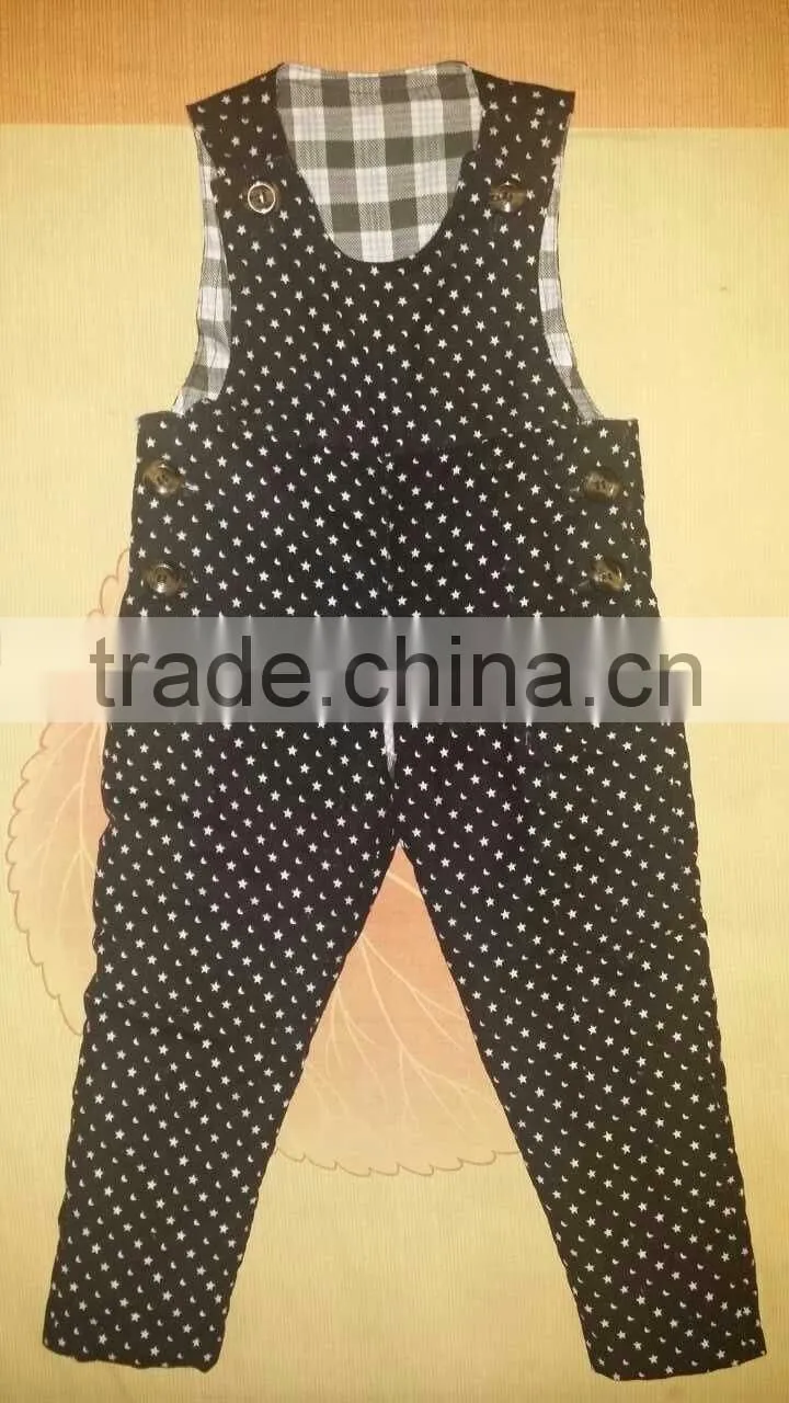 100% cotton-padded children trousers foro winter