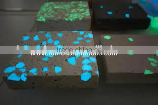 yellow green glow in the dark stabilizing gravel with high brightness
