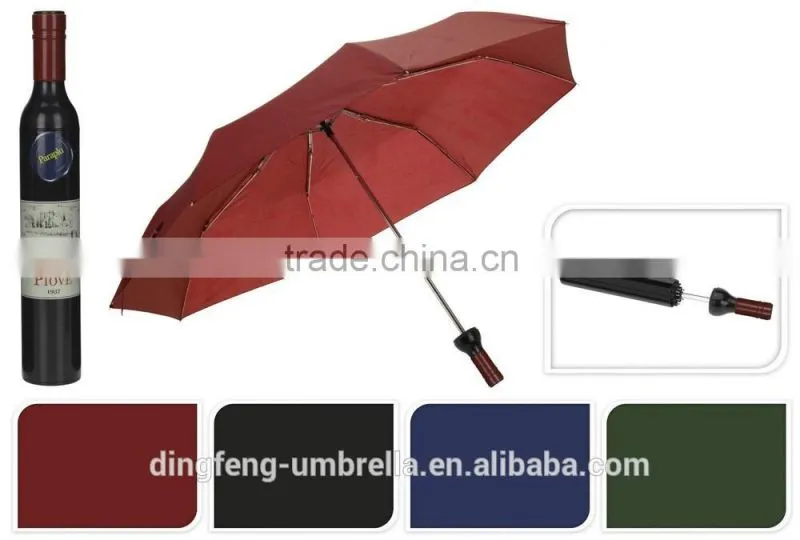 Travel umbrella manual folding wine bottle umbrella with hot sale