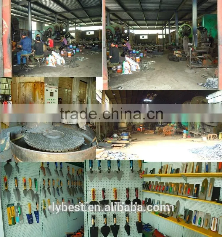 fine polished one piece forged trowel with wooden handle ( factory )