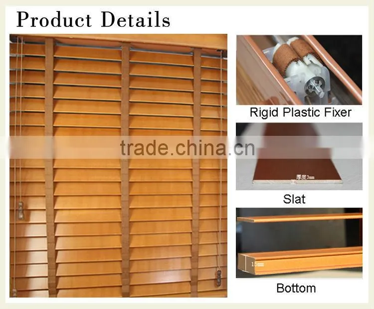 China remote wood venetian blinds