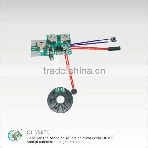 Recordable Motion sensor sound module/voice chip for wedding invitation
