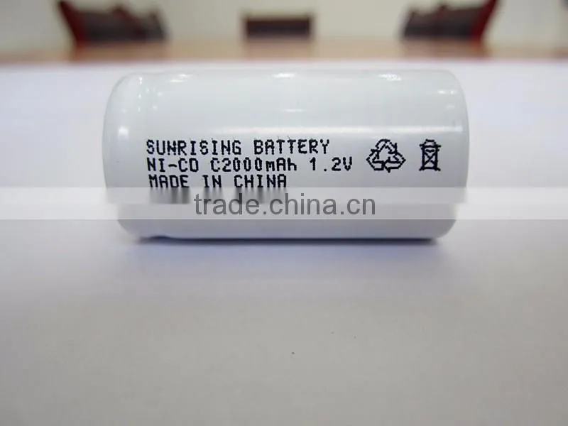 Nicd C 2000mAh Rechargeable Battery / 1.2V Ni CD Rechargeable Battery