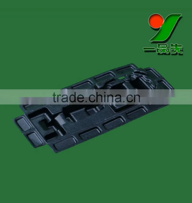 Bulk Sustainable and Biodegradable Wet Pressed Sugarcane Bagasse Molded Fiber Packaging Tray for electronics