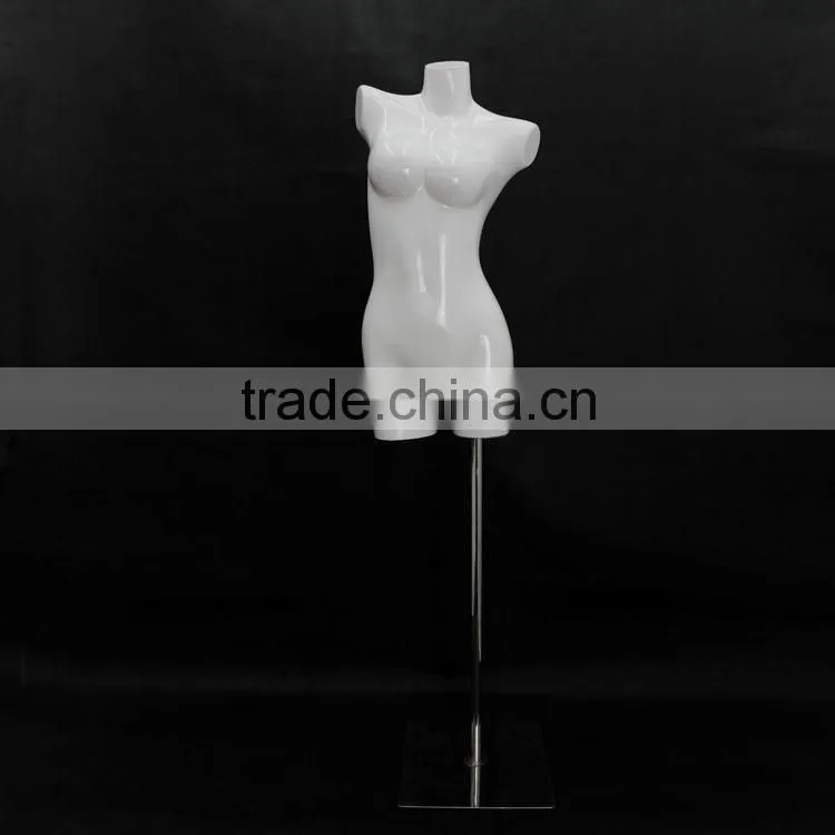 high gloss unbreakable plastic mannequin torso