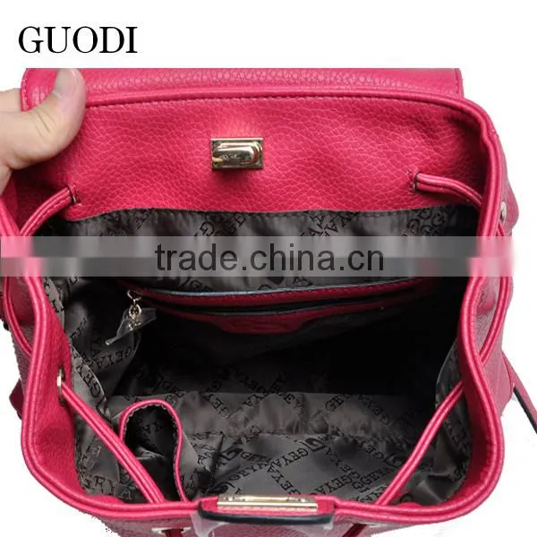 2015 hot sell women custom backpack in high quality