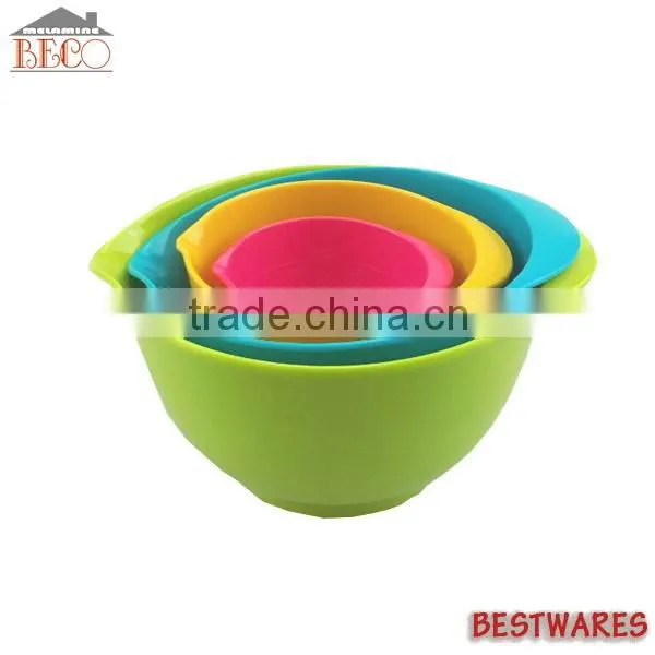 Factory supply mixing color melamine measuring bowl