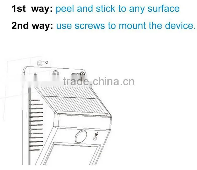 2015 New Outdoor 10 LED Solar Wall Mounted Motion Sensor Light