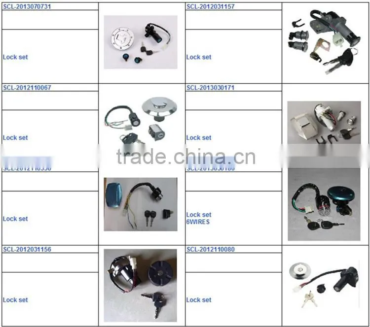 SCL-2013030169 motorcycle lock set motorcycle parts for WH100