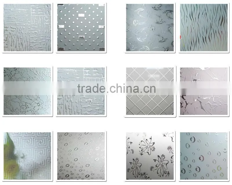 4mm deep acid etched glass/frosting glass