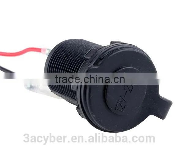 Motorcycle Car Cigarette Lighter Socket Power Outlet Jack Automotive12-24 Volt