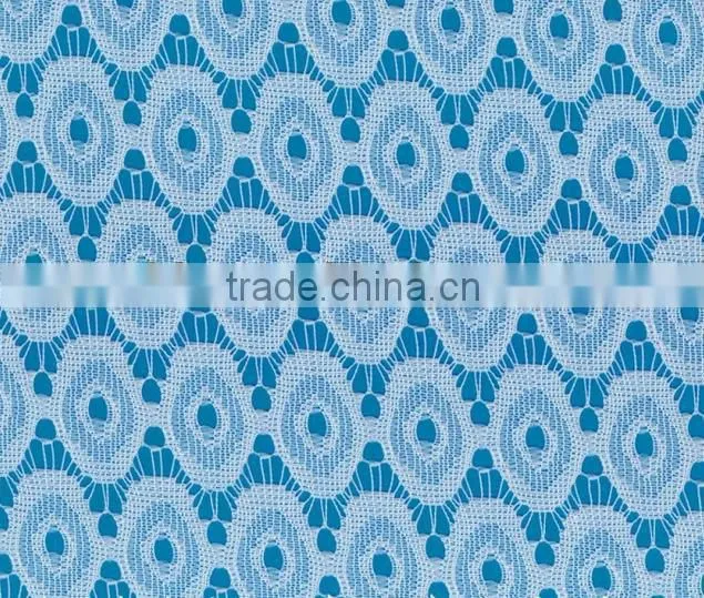 Copperplate nylon spandex lace fabric 9098