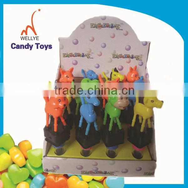 mini plastic promotion toy bear candy toy
