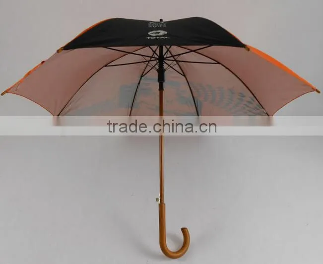 customized made colorful straight best selling wooden umbrella with sunscreen