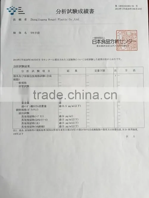 Disposable highly-elastic TPE Gloves for medical using