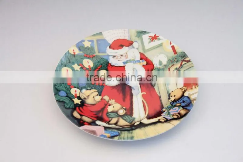 Christmas white porcelain dinner plate ceramic dinnerware plates