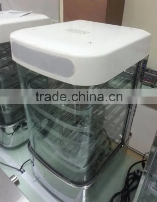 U-Style glass cover display food steamer(5 layers rack)