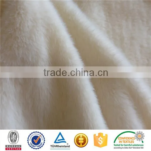100%polyester 7mm pile long plush high pile imitation rabbit fur fabric
