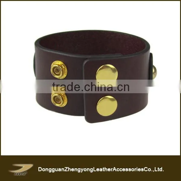 Latest popular fashion leather cuff bracelet for men