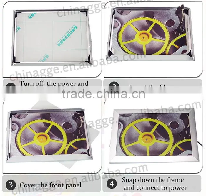 wall mounted frame LED slim light box light frame board led panel surface