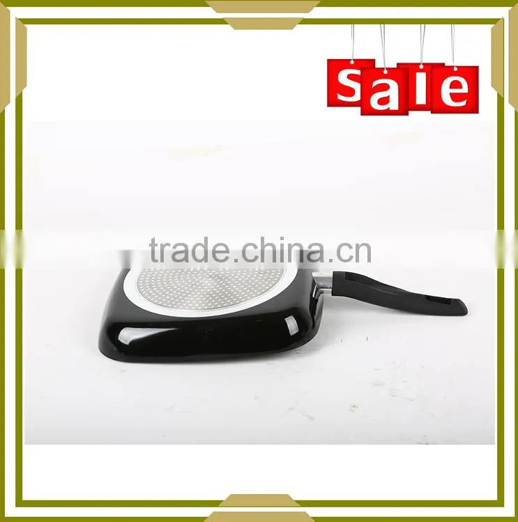 pressed spiral bottom non stick metallic coating square pan