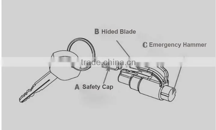 Mini car safety hammer