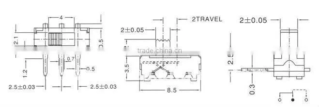 4V slide switch series MK-12D13