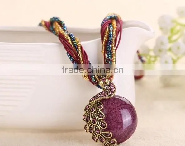 National wind m weaving necklace restoring ancient ways Sweater chain