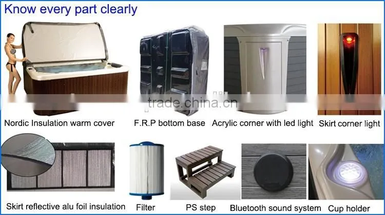 Comfortable large outdoor spa &massage spa