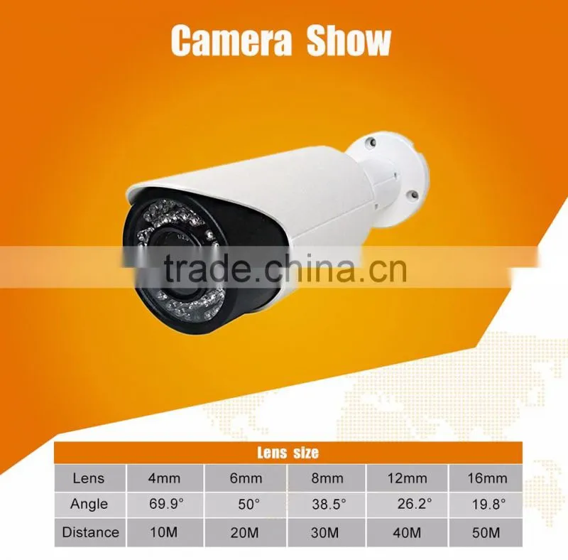 1.0mp 3.6/4/6mm ir distance 40m 24 months warranty bullet TVI camera