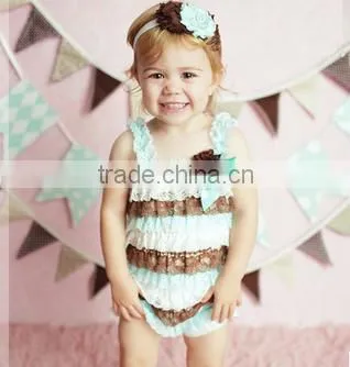 baby petti ruffler romper multicolor romper cheap lace romper