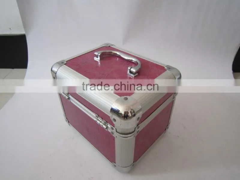 Girls' favorite fashion craft smll aluminum hard case cosmetic bag