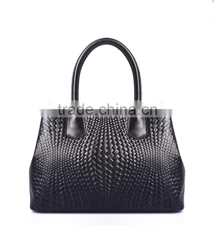 High Quality New Design Fashion wowen PU Leather Hand Bags from China
