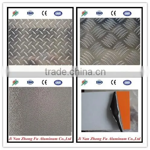 Embossed surface treatment and 1000 series grade aluminum sheet
