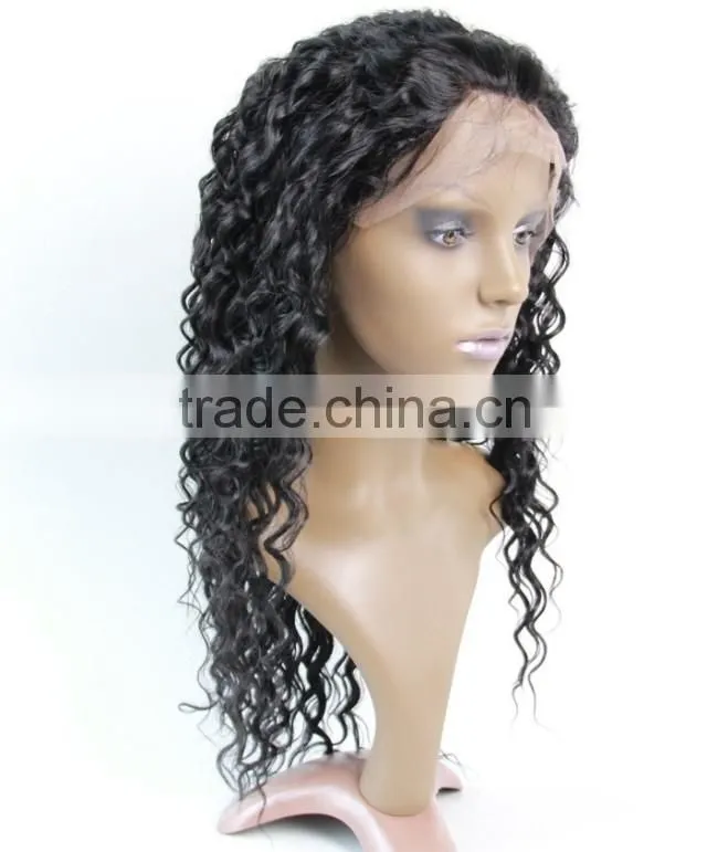 Full Lace Wigs Kinky Curl Indian Remy Hair Wigs Natural Black Hair Wigs