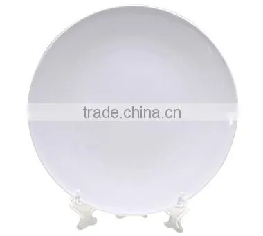 8 Inch Polymer White Plate / Polymer plates/ Plastic plate for printing/ Plate for sublimation/ Good decorated plate