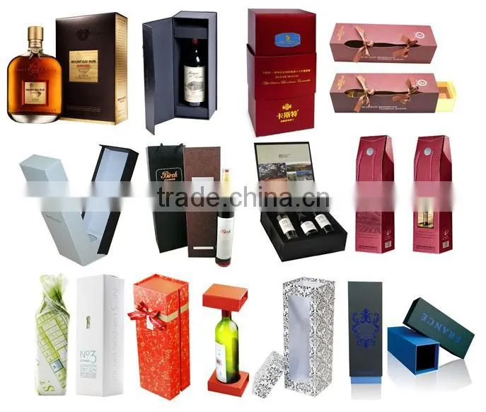 custom cheap folding cardboard paper wine gift box