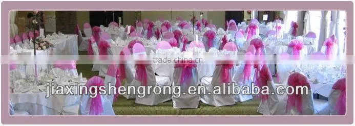 5% discount! Plain dyed organza chair sash for wedding decoration