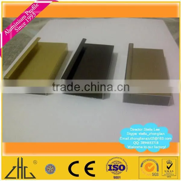 Wow!! aluminium kitchen handle OEM/champagne polishing aluminium frame for kitchen cabinet/polish champagne aluminium extrusions