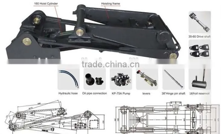 High Quality Dump Truck Hydraulic Hoist Made in China