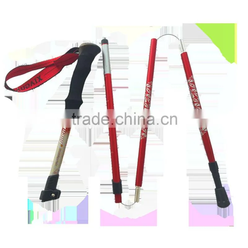 alumium7075 telescopic trekking pole nordic folding walking stick Hiking Stick