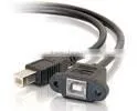 USB Type B Female Panel Mount to Male Type B Cable
