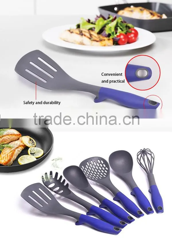 New 6-Piece Nylon Kitchen Utensil Sets With Revolved Holder Nylon Cooking Tools