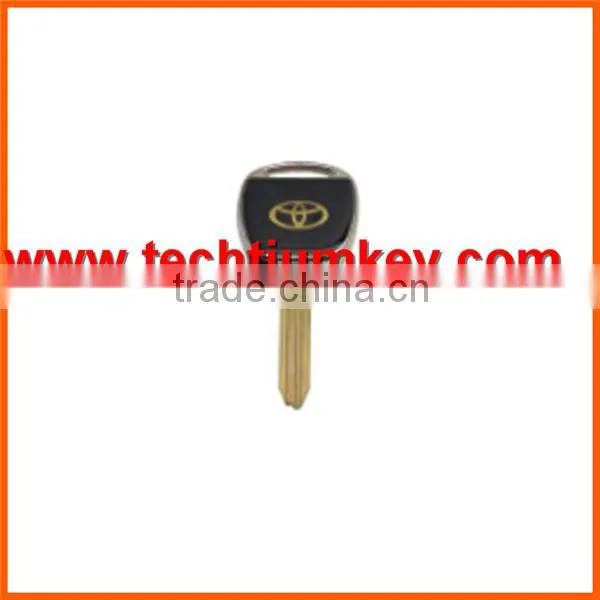 Metal case key blank case shell for Toyota transponder key case shell with Logo and Red chip groove